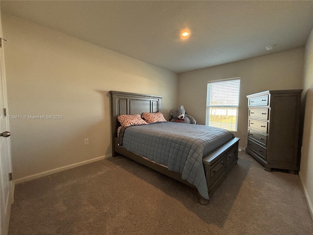 view of carpeted bedroom