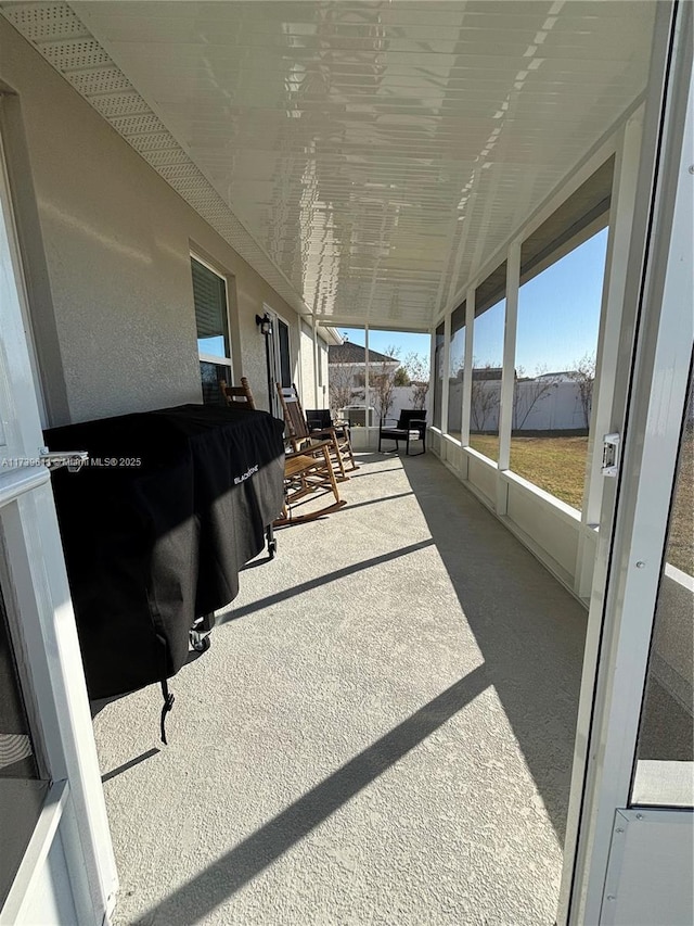 view of sunroom