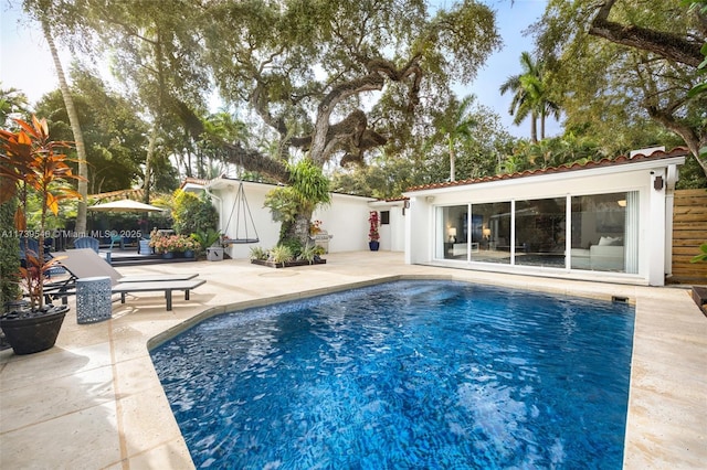 view of pool with a patio