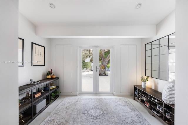 interior space featuring french doors