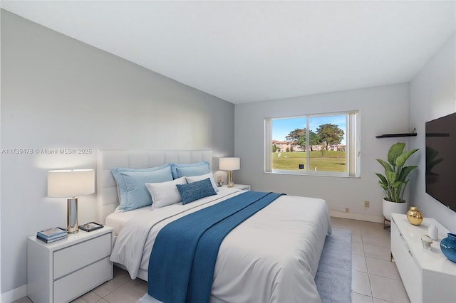 view of tiled bedroom