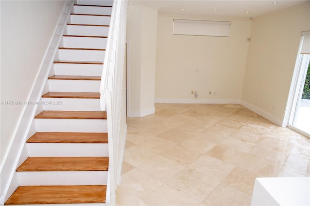 stairs with ornamental molding