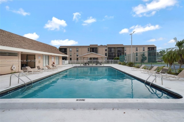 view of pool with a patio