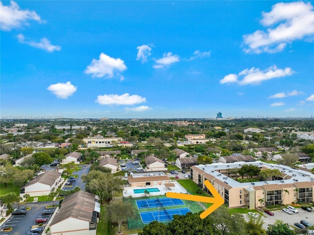 birds eye view of property