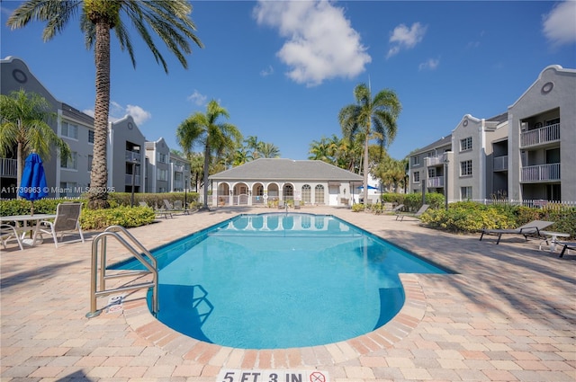 view of pool with a patio area