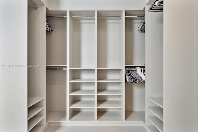 view of walk in closet