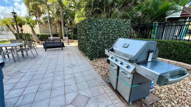 view of patio / terrace featuring grilling area