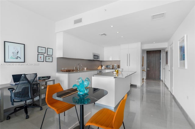 dining area with sink