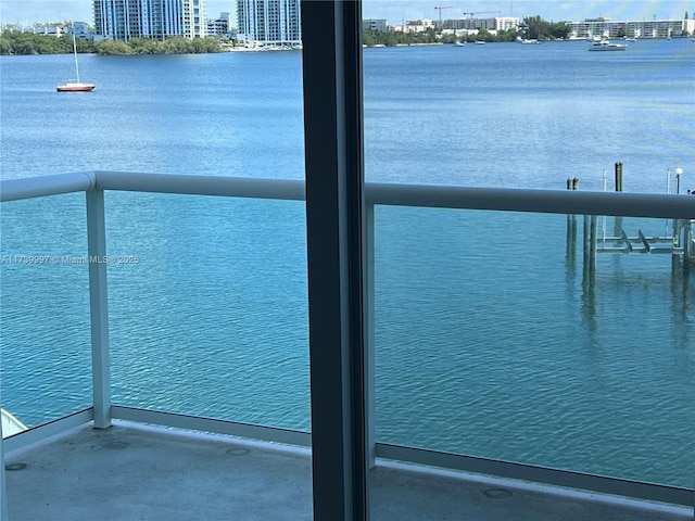 view of water feature featuring a view of city