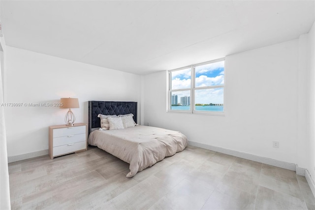 bedroom with baseboards