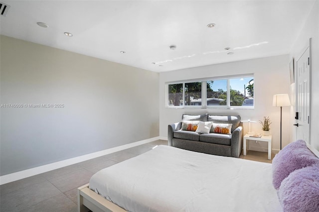 view of tiled bedroom