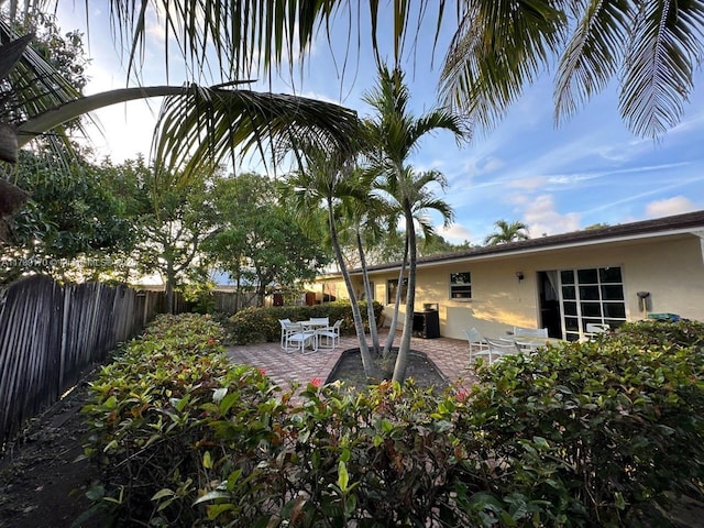 view of yard featuring a patio area