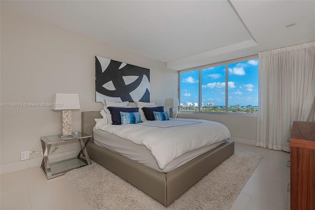 view of tiled bedroom