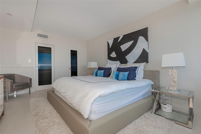 view of tiled bedroom