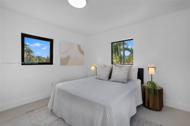 bedroom with baseboards