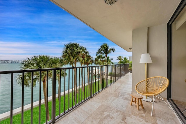 801 N Venetian Dr Unit 201, Miami, FL 33139 - balcony featuring a water view