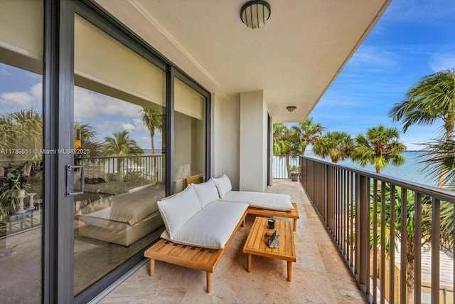 801 N Venetian Dr Unit 201, Miami, FL 33139 - balcony featuring a water view