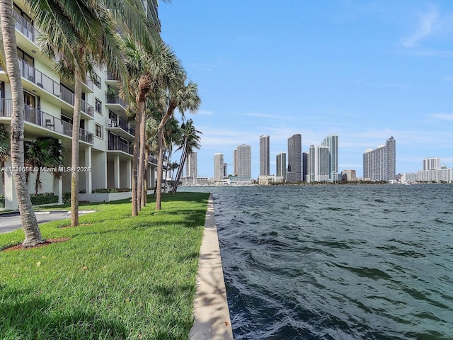 801 N Venetian Dr Unit 201, Miami, FL 33139 - water view with skyline