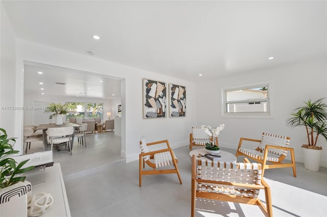 326 SE 3rd St, Dania Beach, FL 33004 - dining area featuring recessed lighting, concrete floors, and baseboards