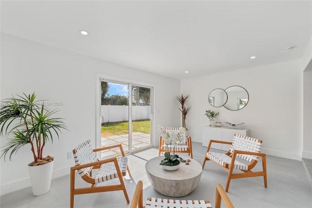 326 SE 3rd St, Dania Beach, FL 33004 - living area with baseboards and recessed lighting