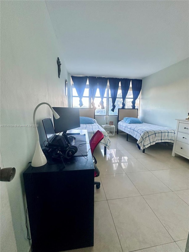 view of tiled bedroom