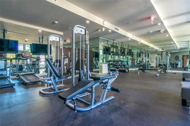 view of exercise room