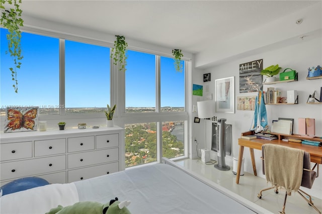 view of tiled bedroom