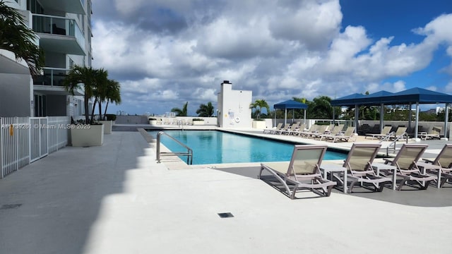 view of pool with a patio