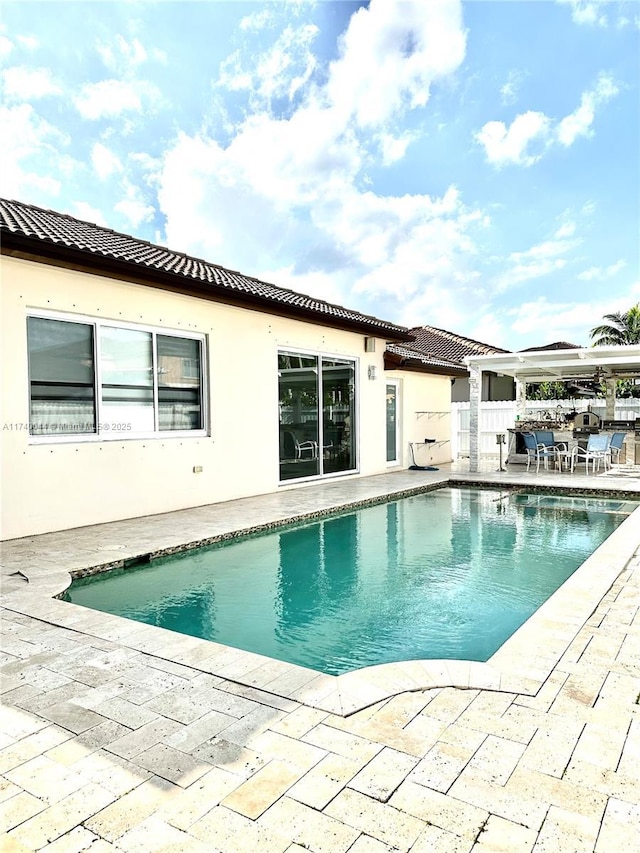 view of pool with a patio area