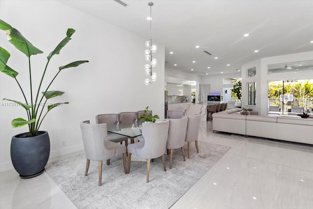 view of dining area