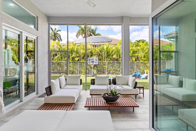 view of sunroom