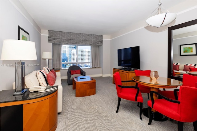 view of carpeted living room