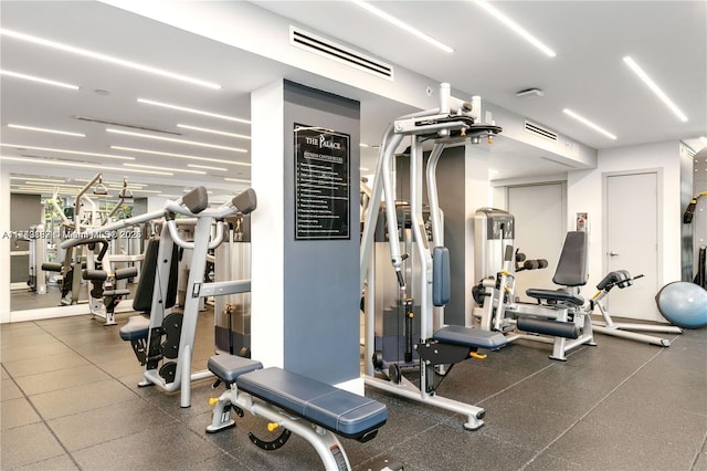 view of exercise room