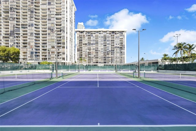 view of tennis court