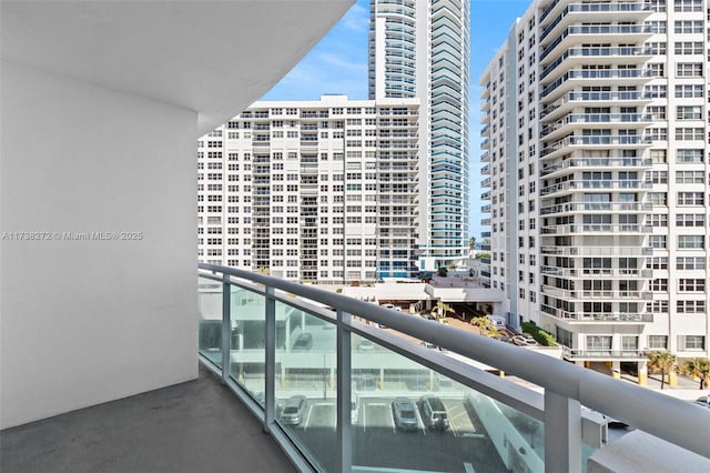 balcony featuring a city view