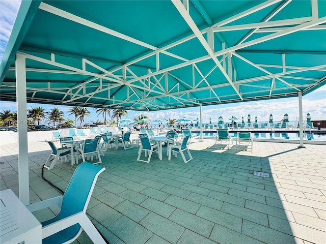 view of patio with outdoor dining area