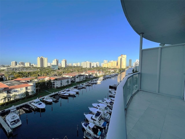 water view with a city view