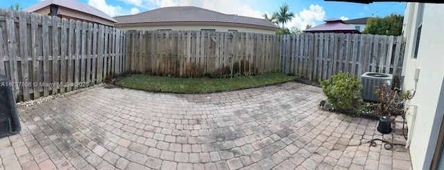 view of patio / terrace featuring central air condition unit