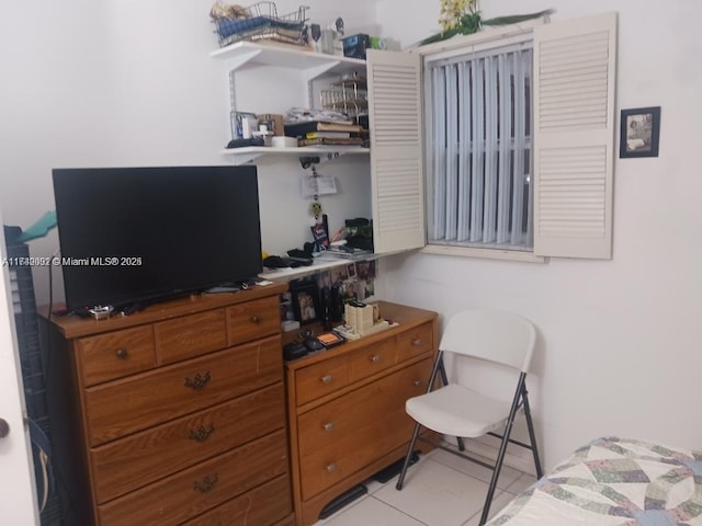 view of tiled bedroom