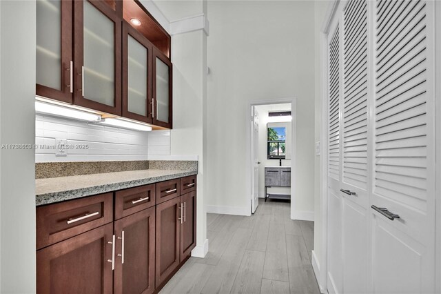 hallway featuring light hardwood / wood-style floors