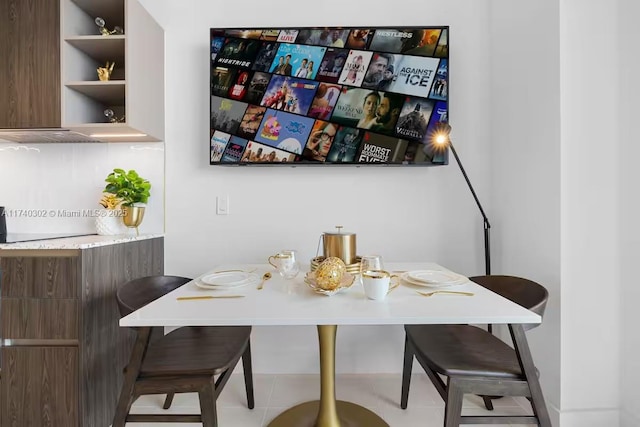 view of dining area