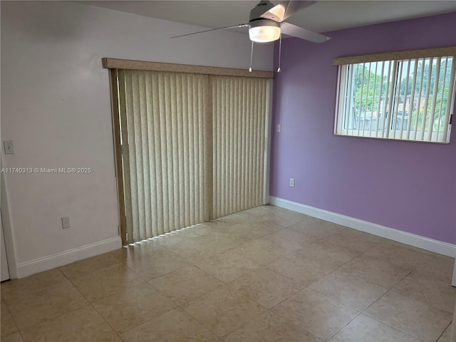 8317 SW 137th Ave Unit 8317, Miami, FL 33183 - spare room featuring a ceiling fan and tile patterned flooring