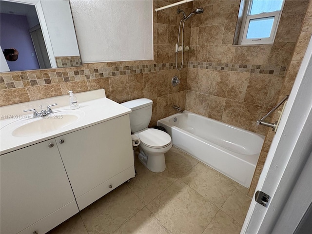 8317 SW 137th Ave Unit 8317, Miami, FL 33183 - full bath with vanity, bathtub / shower combination, and tile walls