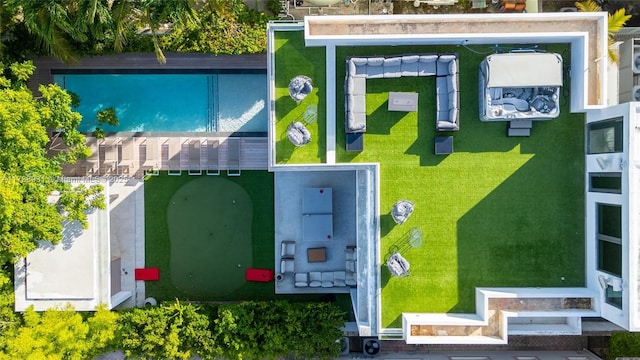 1823 SW 2nd Ct, Miami, FL 33129 - bird's eye view of a pool
