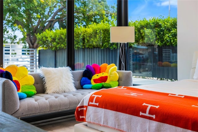 bedroom featuring multiple windows