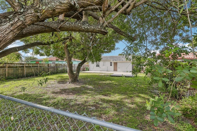 view of yard featuring a patio area