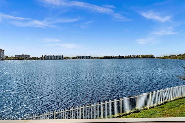 view of water feature