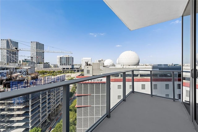 balcony with a view of city