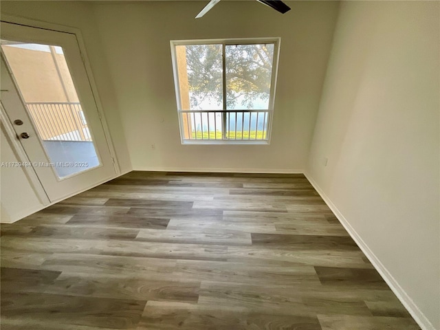 unfurnished dining area featuring light hardwood / wood-style floors