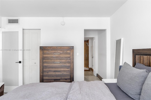 bedroom featuring a closet